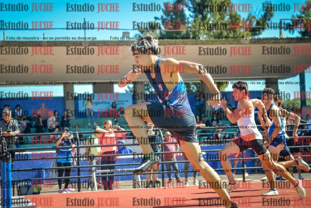 Fotos de los 100 m con vallas de varones