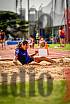 Fotos del salto en largo de mujeres