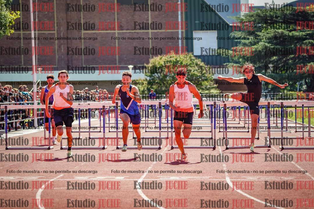 Fotos de los 100 m con vallas de varones