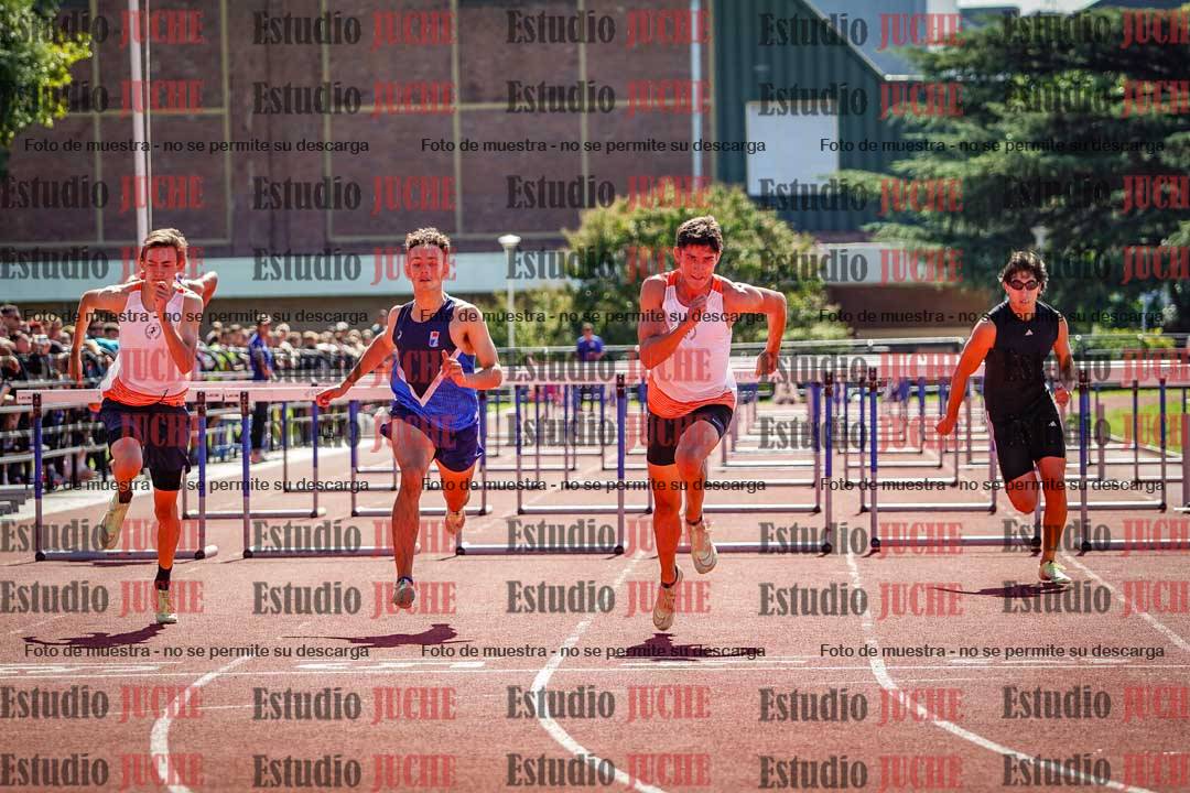 Fotos de los 100 m con vallas de varones