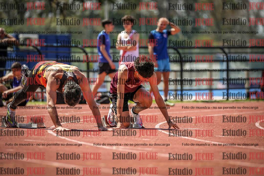 Fotos de los 100 m llanos de varones