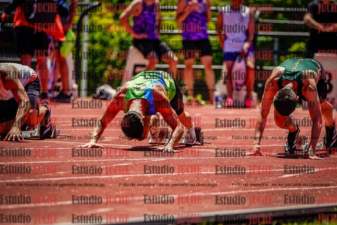 Fotos de los 100 m llanos de varones