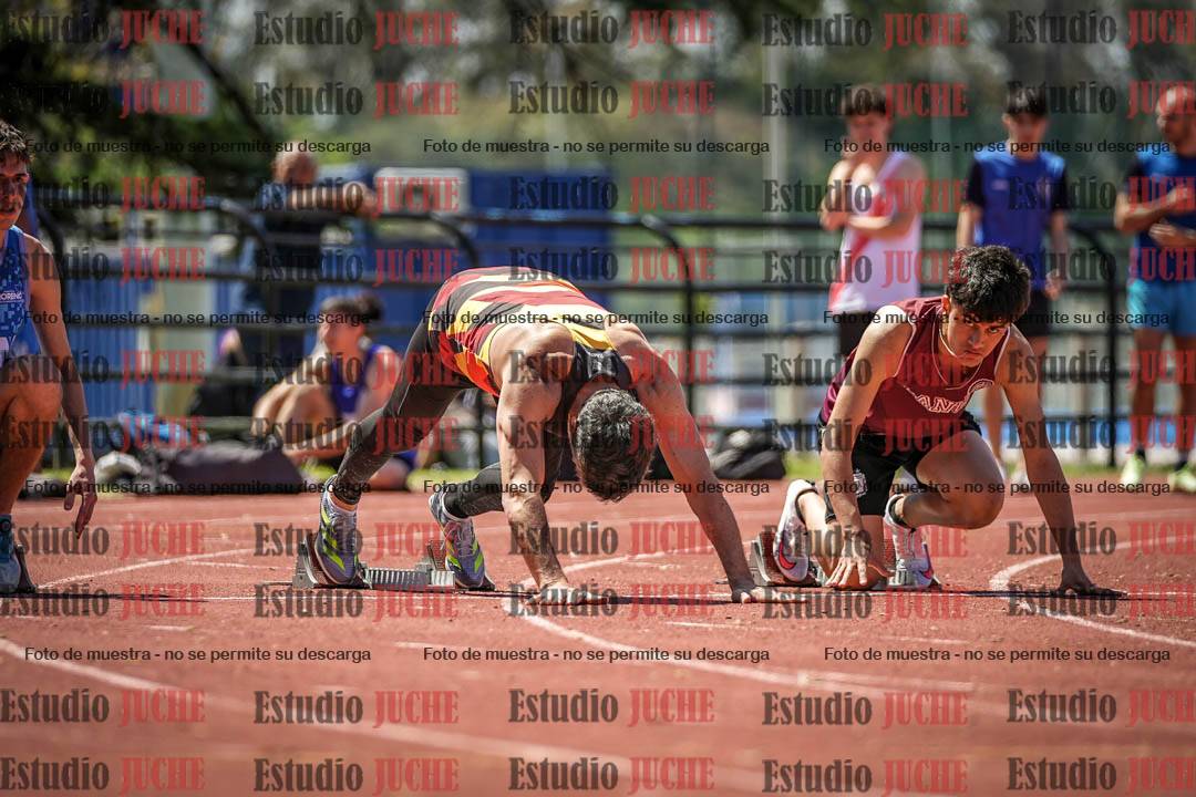 Fotos de los 100 m llanos de varones