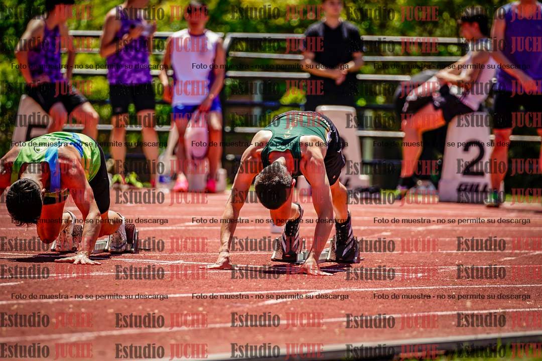 Fotos de los 100 m llanos de varones