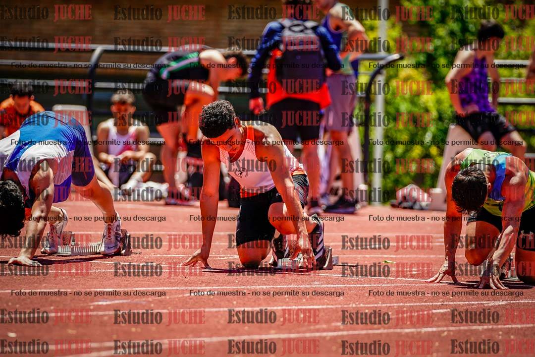 Fotos de los 100 m llanos de varones