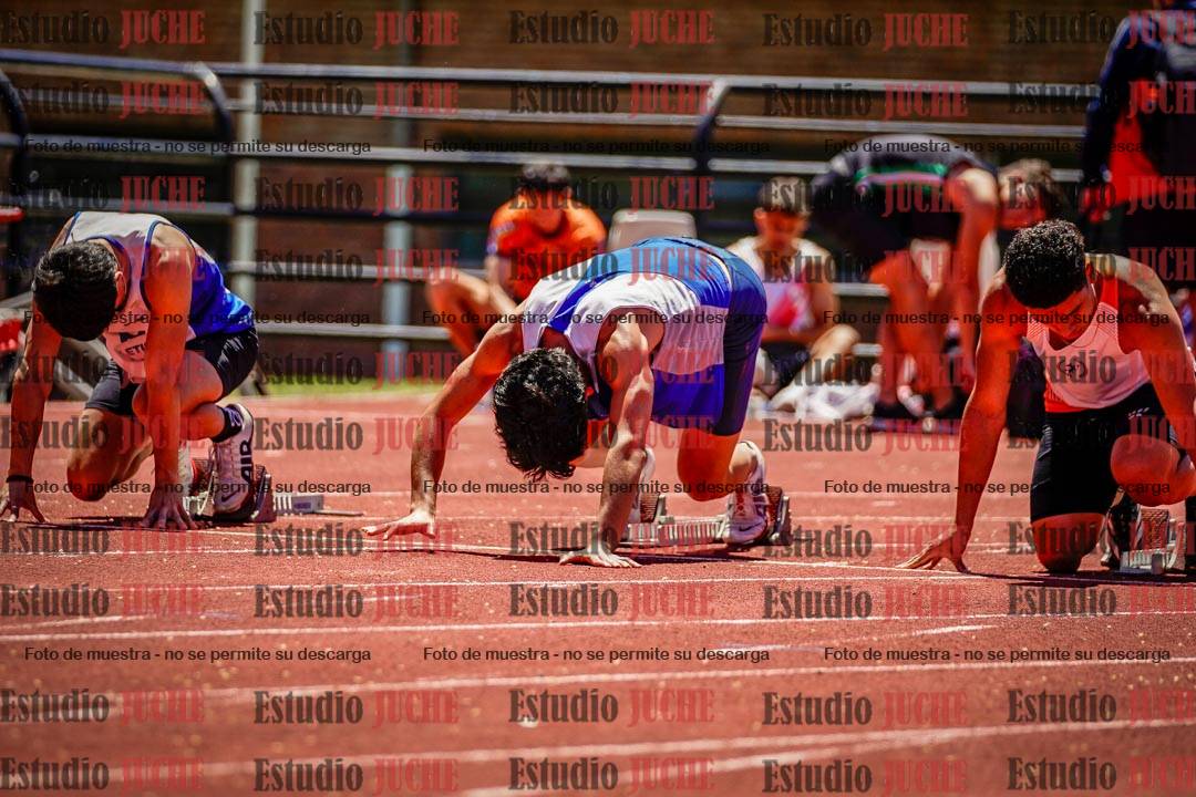 Fotos de los 100 m llanos de varones