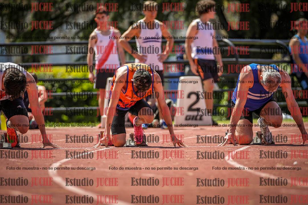 Fotos de los 100 m llanos de varones