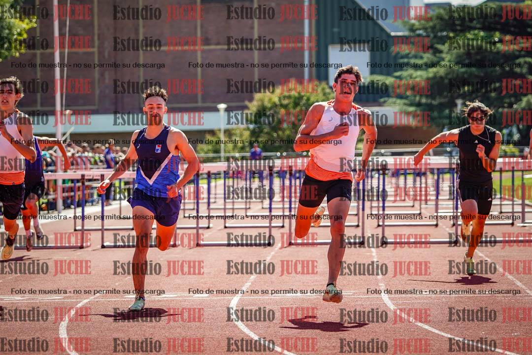 Fotos de los 100 m con vallas de varones