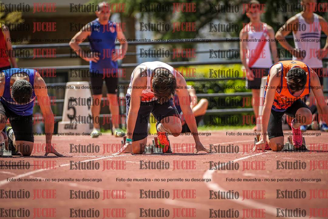 Fotos de los 100 m llanos de varones