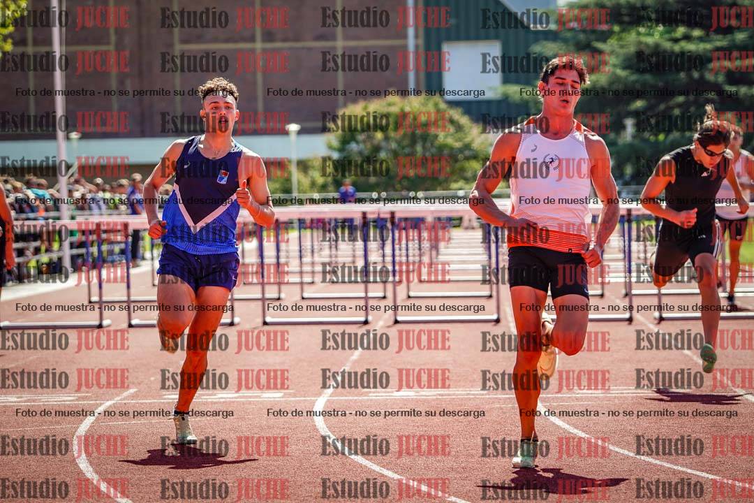 Fotos de los 100 m con vallas de varones