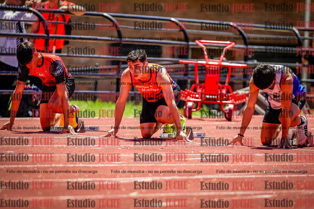 Fotos de los 100 m llanos de varones