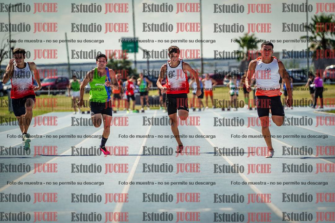 Fotos de los 100 m llanos de varones