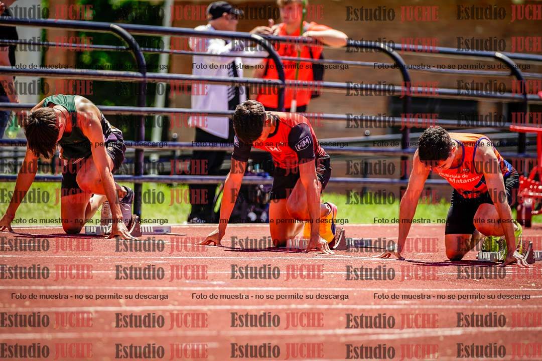 Fotos de los 100 m llanos de varones