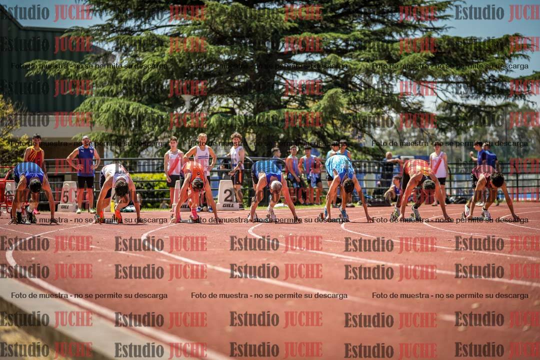 Fotos de los 100 m llanos de varones