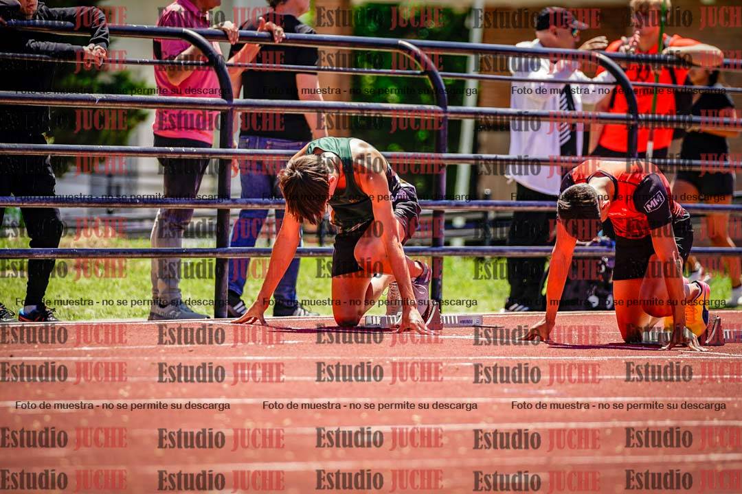 Fotos de los 100 m llanos de varones