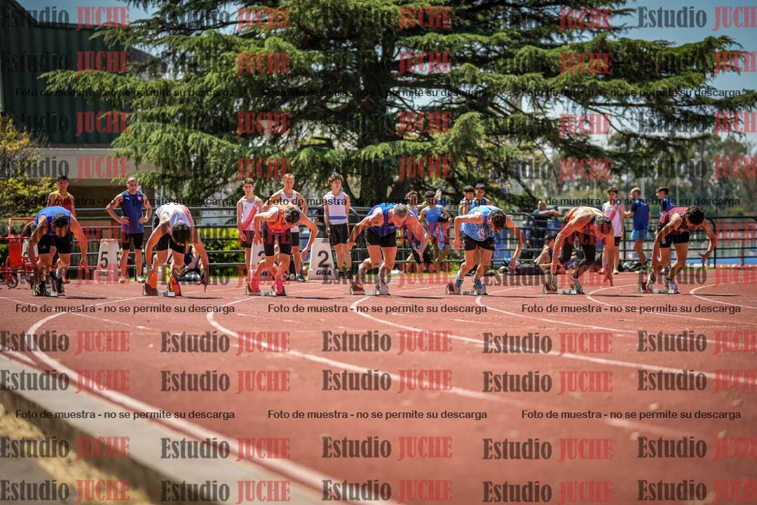 Fotos de los 100 m llanos de varones