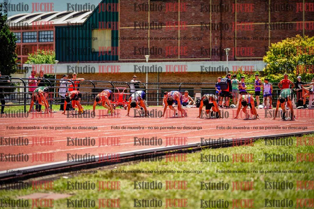 Fotos de los 100 m llanos de varones