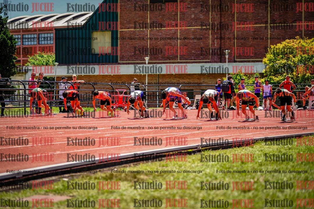 Fotos de los 100 m llanos de varones