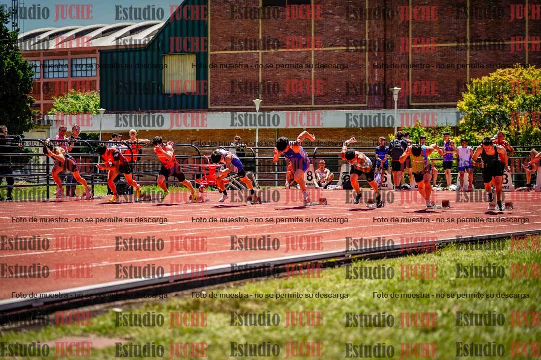 Fotos de los 100 m llanos de varones