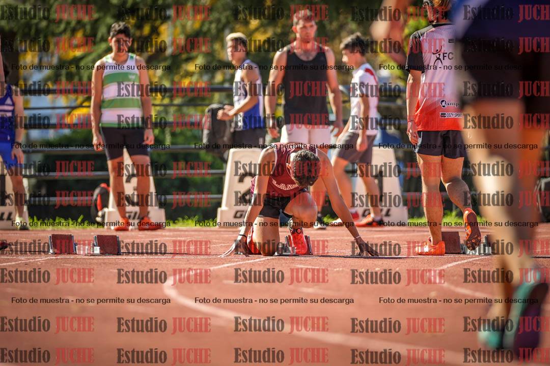 Fotos de los 100 m llanos de varones