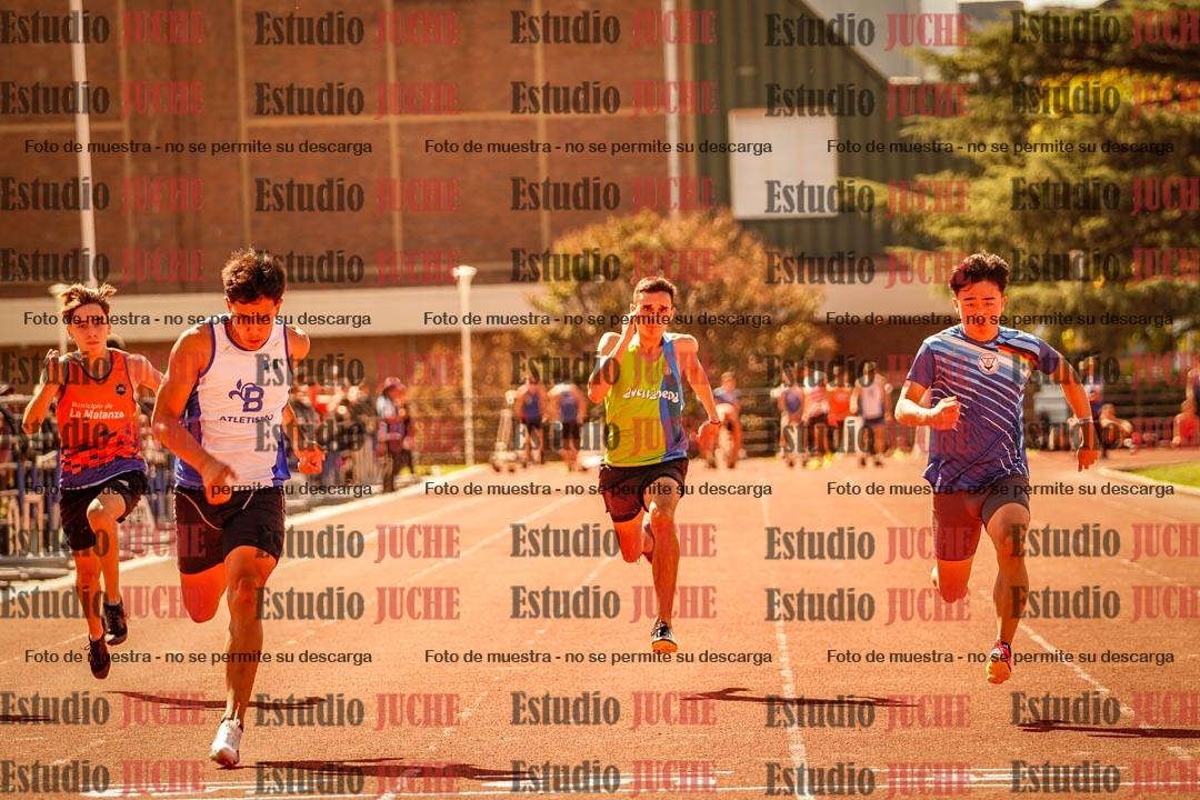 Fotos de los 100 m llanos de varones