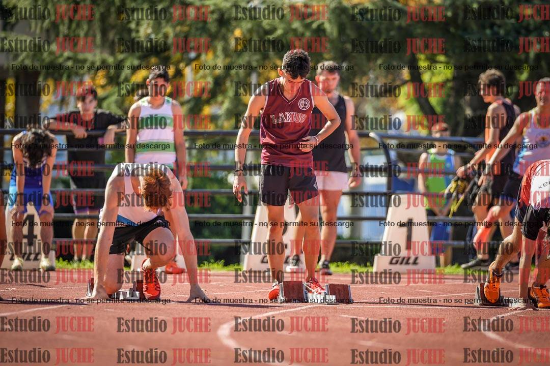Fotos de los 100 m llanos de varones