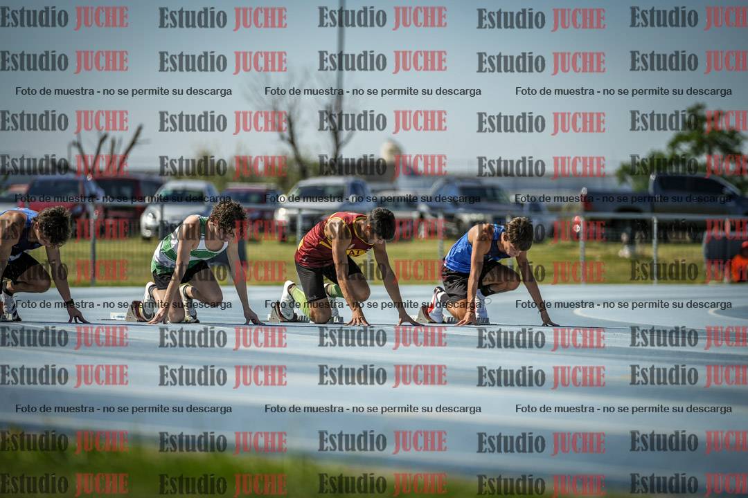 Fotos de los 100 m llanos de varones