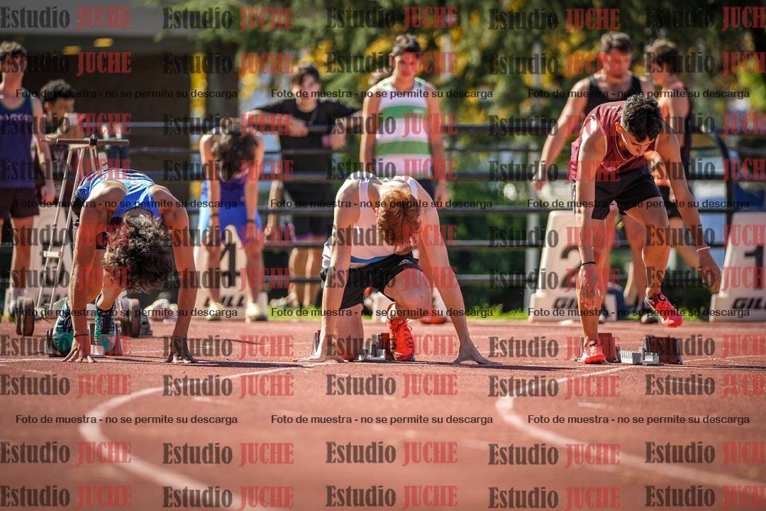 Fotos de los 100 m llanos de varones