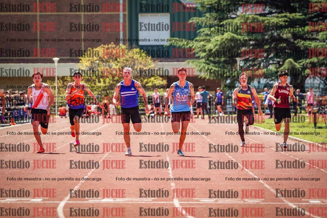 Fotos de los 100 m llanos de varones