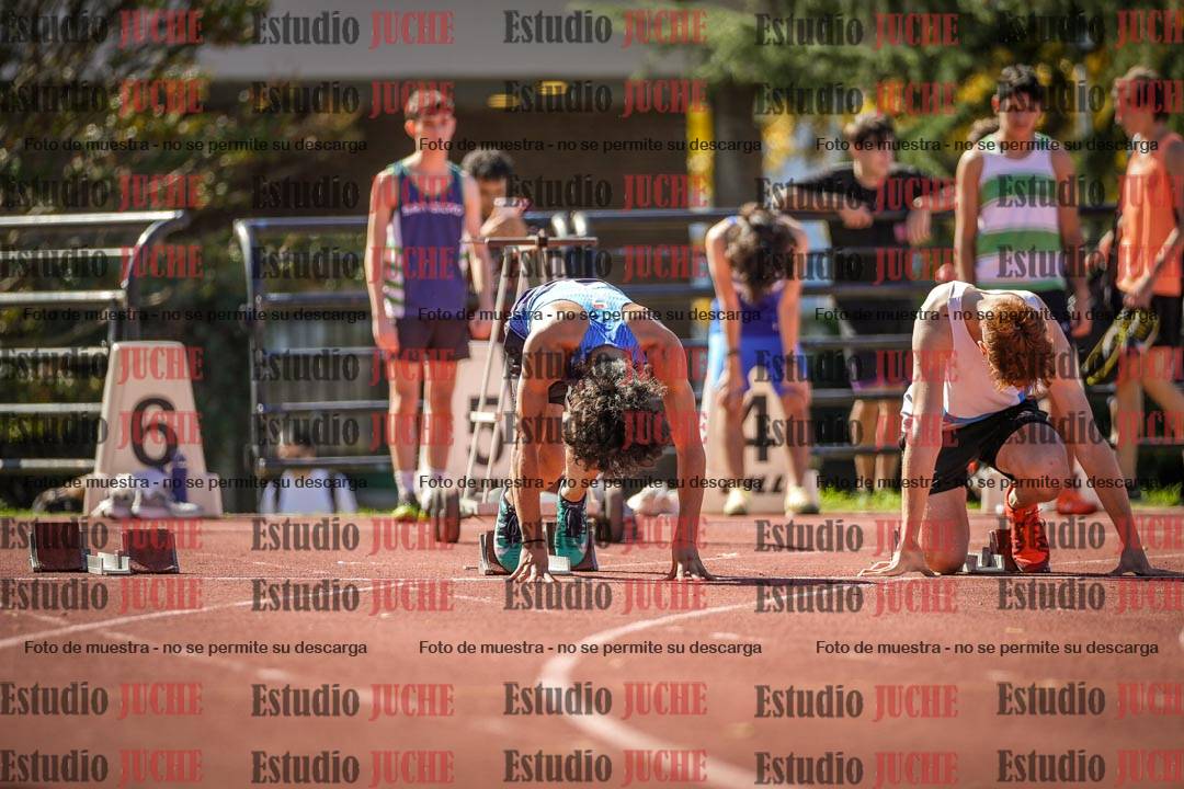Fotos de los 100 m llanos de varones
