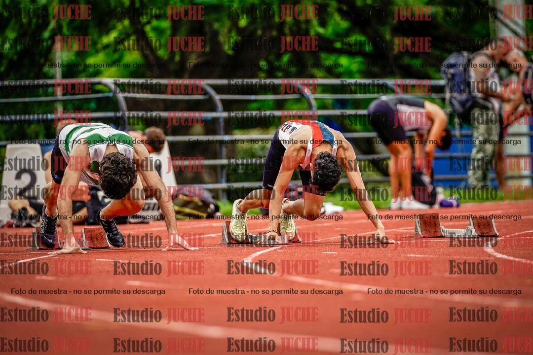 Fotos de los 100 m llanos de varones