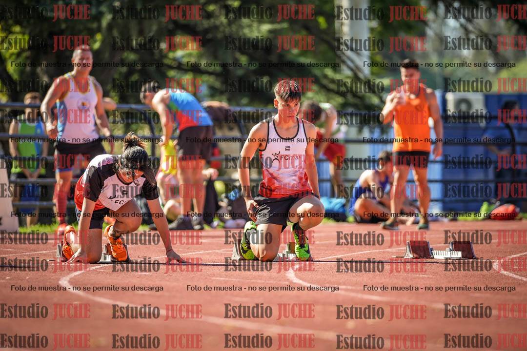 Fotos de los 100 m llanos de varones