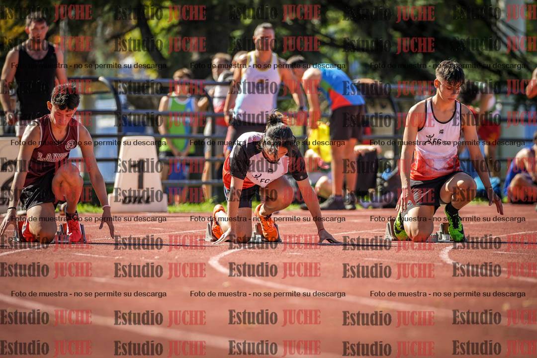 Fotos de los 100 m llanos de varones