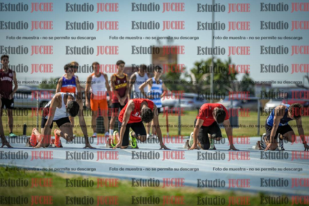 Fotos de los 100 m llanos de varones