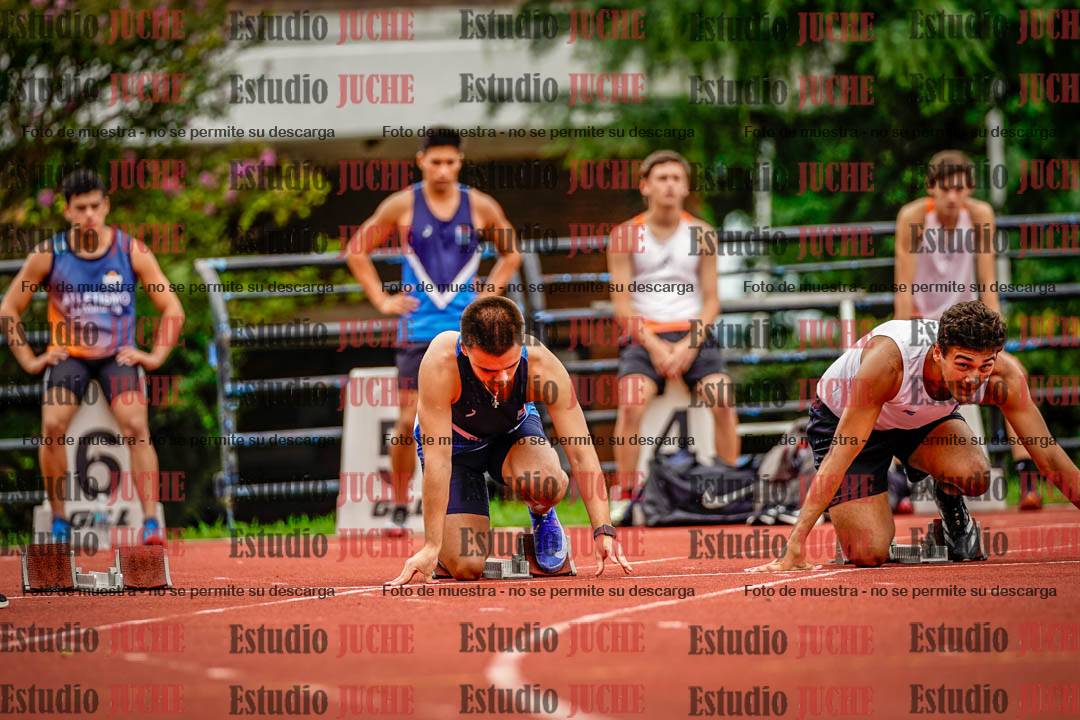 Fotos de los 100 m llanos de varones