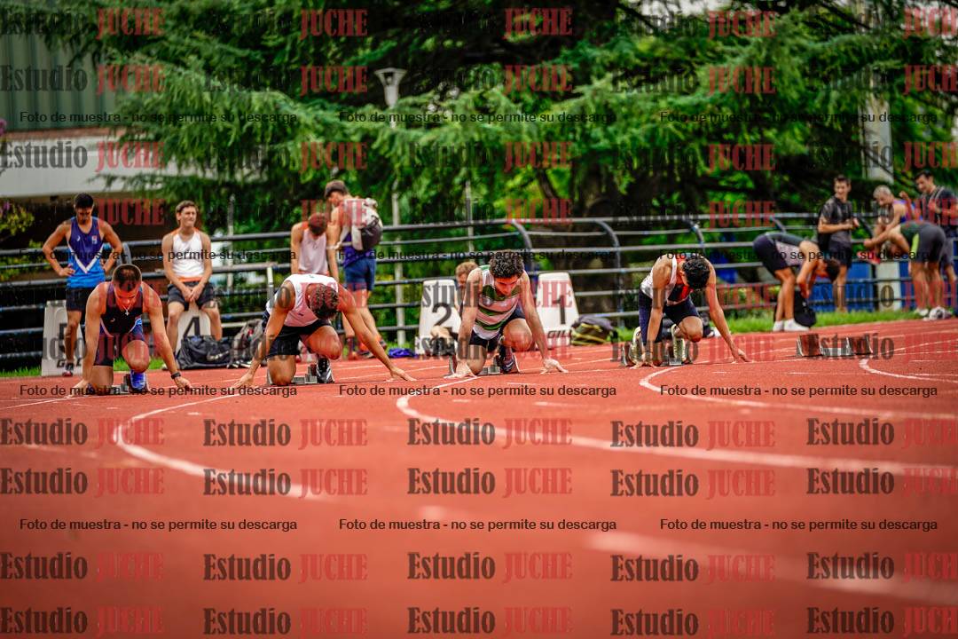 Fotos de los 100 m llanos de varones