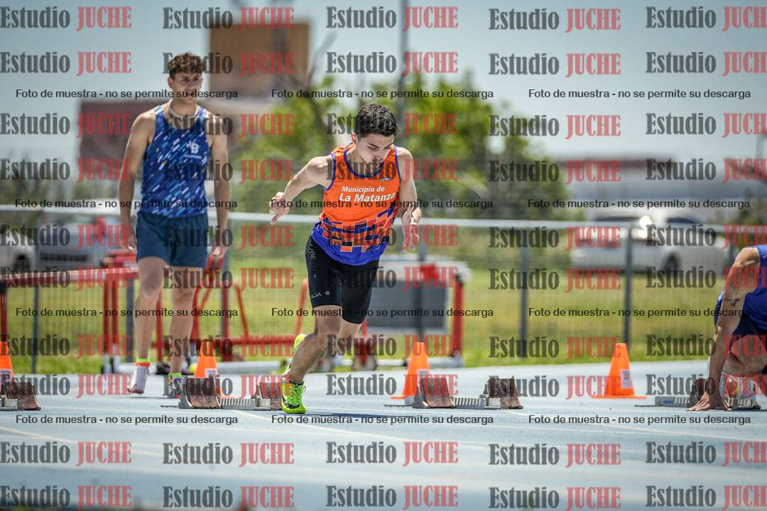 Fotos de los 100 m llanos de varones