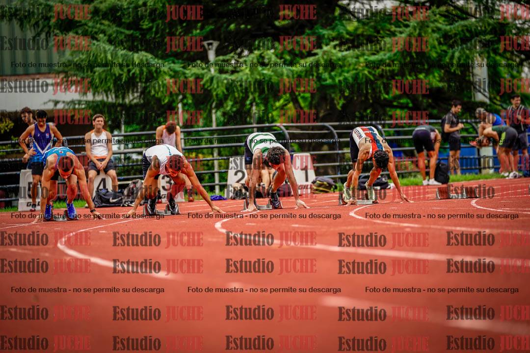 Fotos de los 100 m llanos de varones
