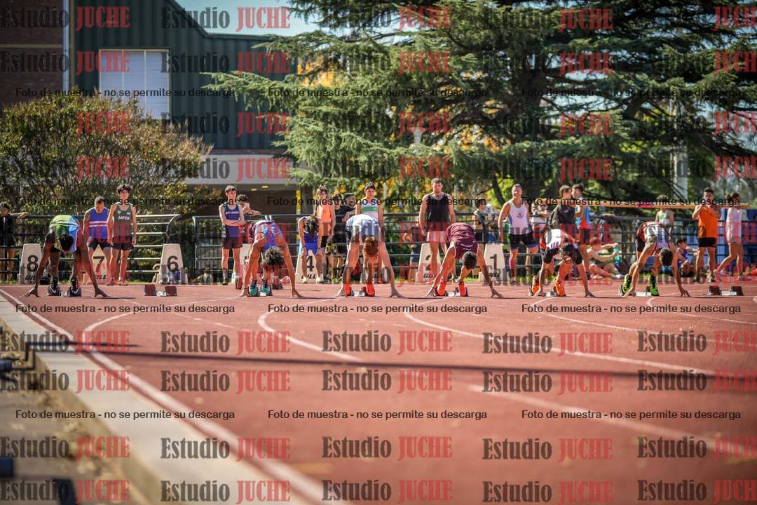 Fotos de los 100 m llanos de varones