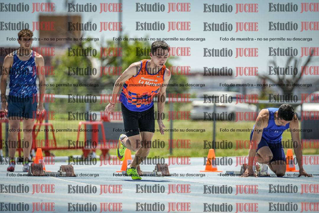 Fotos de los 100 m llanos de varones