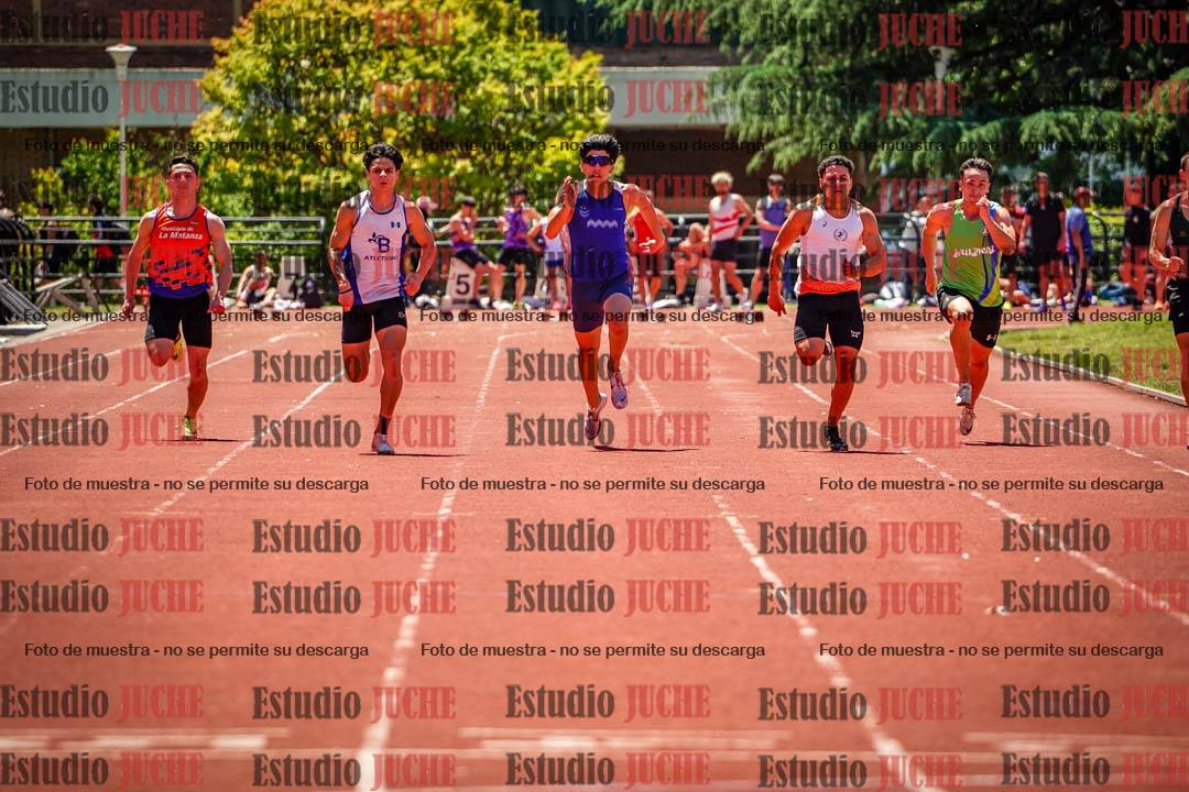 Fotos de los 100 m llanos de varones