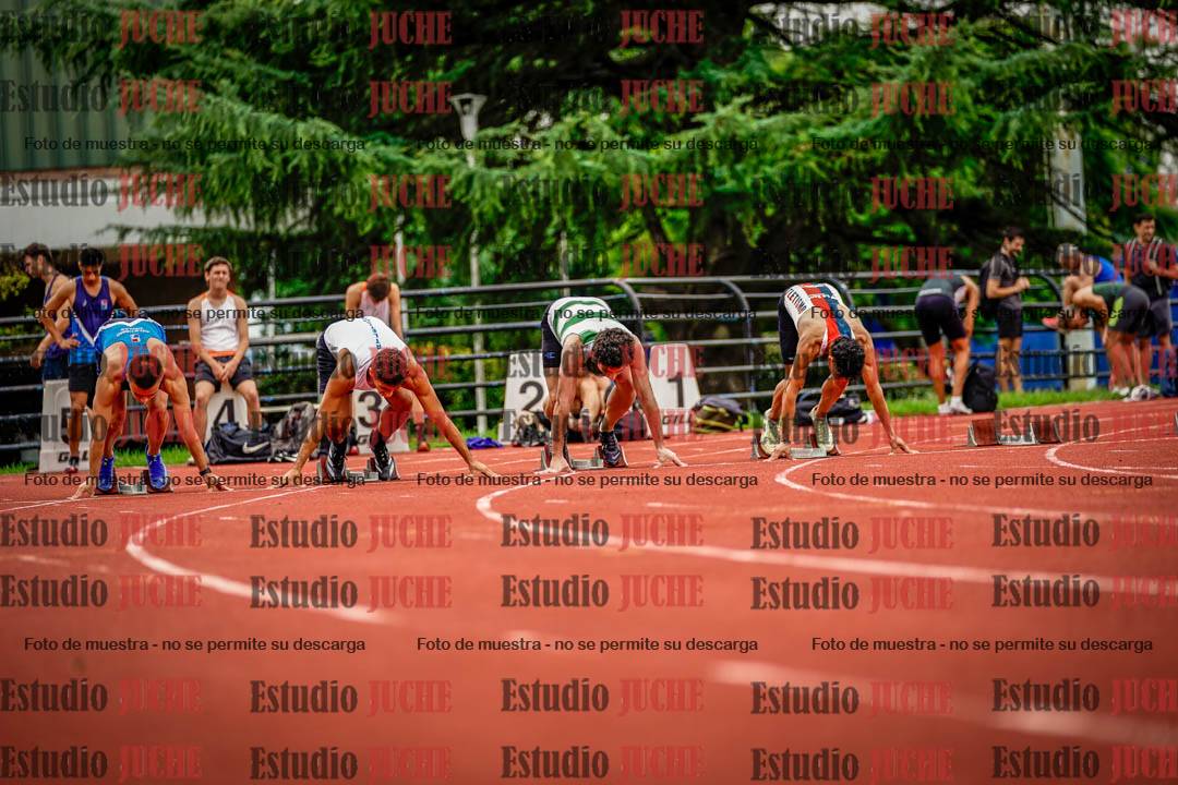 Fotos de los 100 m llanos de varones