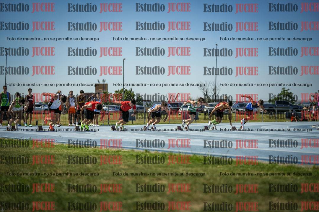 Fotos de los 100 m llanos de varones