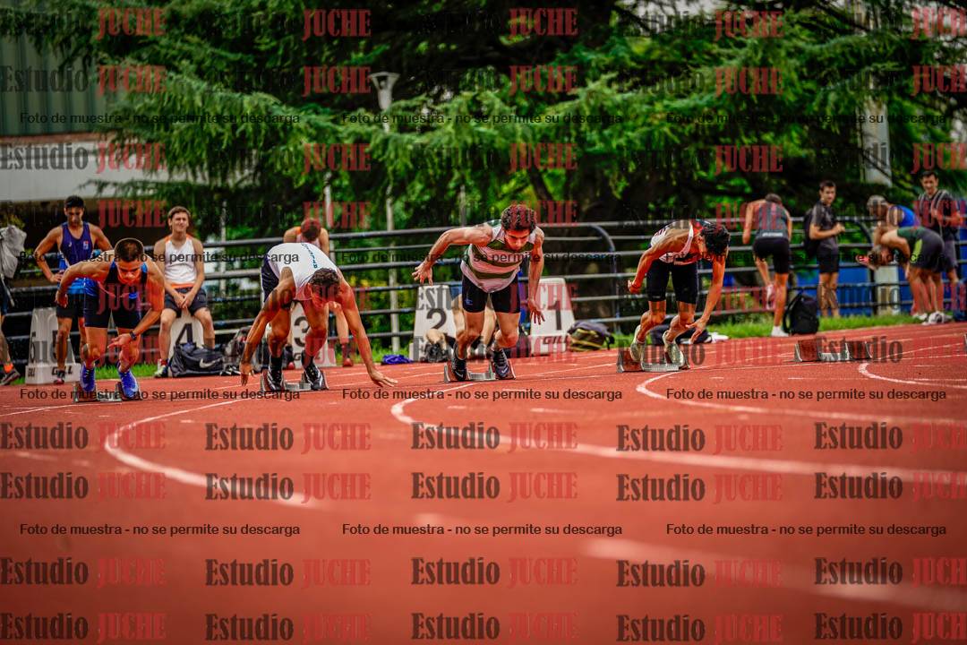 Fotos de los 100 m llanos de varones
