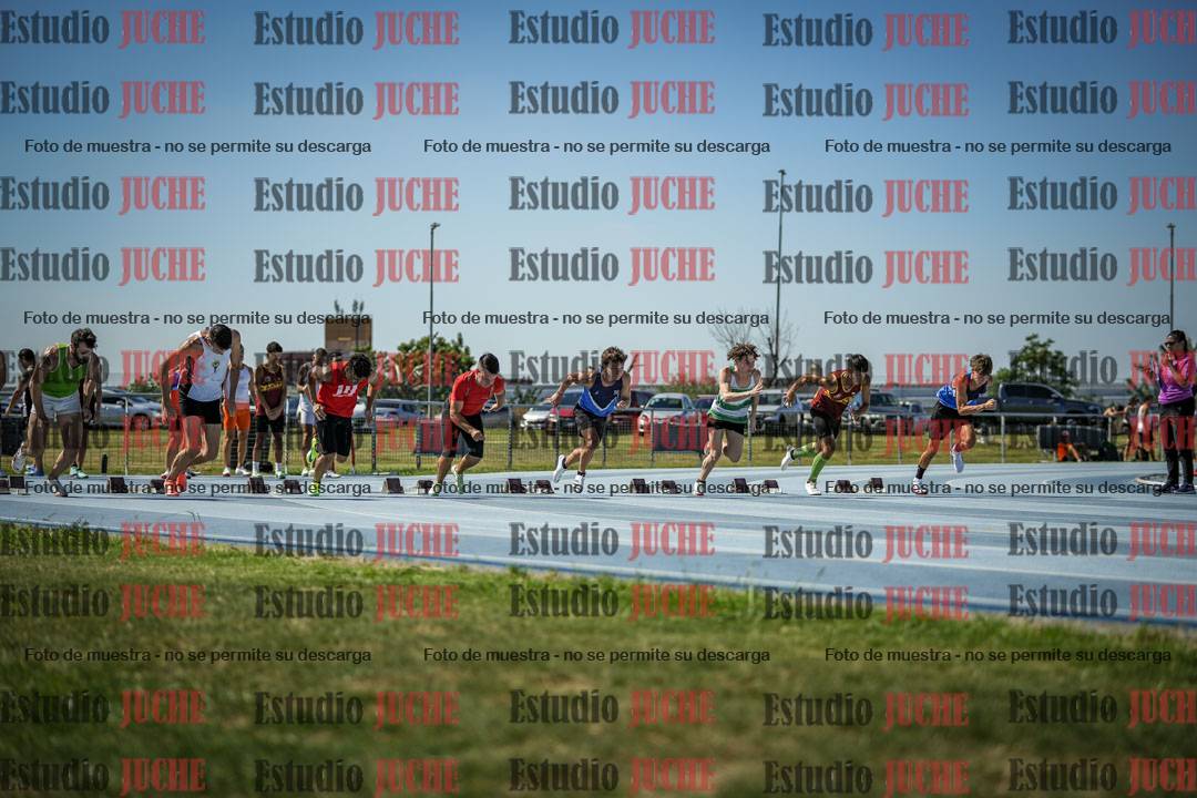 Fotos de los 100 m llanos de varones