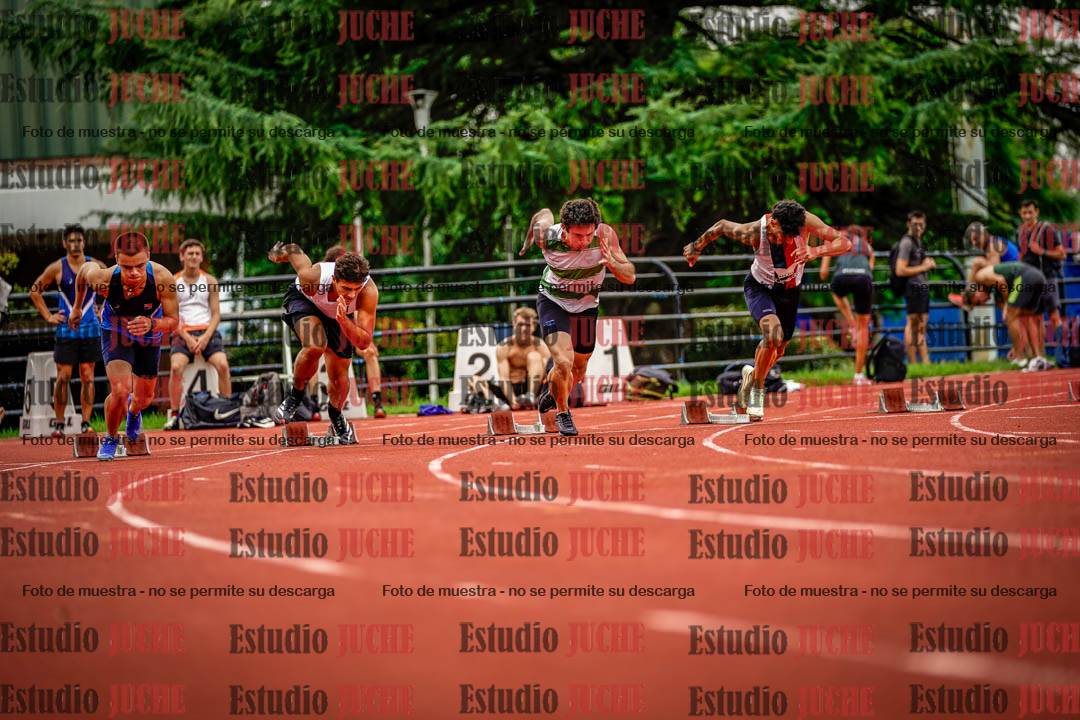 Fotos de los 100 m llanos de varones