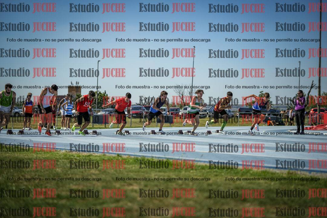 Fotos de los 100 m llanos de varones