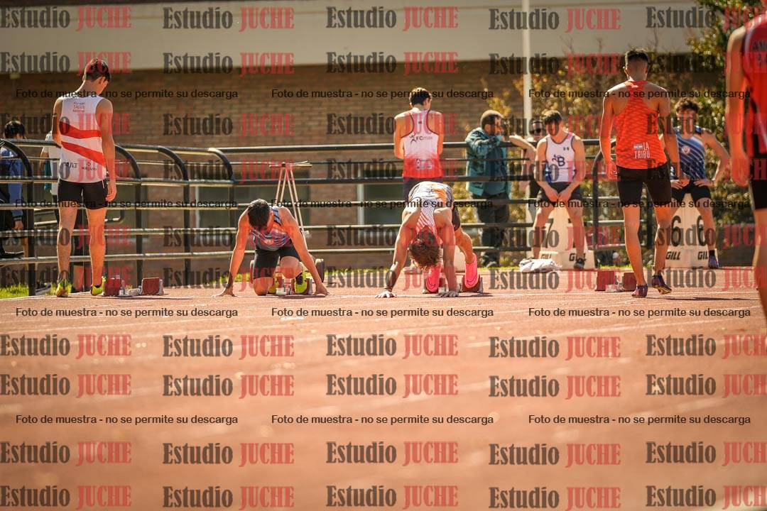Fotos de los 100 m llanos de varones