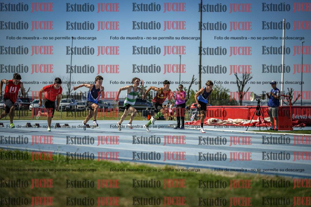 Fotos de los 100 m llanos de varones
