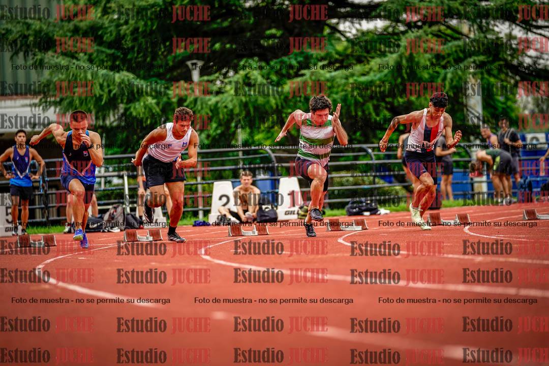 Fotos de los 100 m llanos de varones